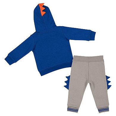 Infant Colosseum Royal/Gray Florida Gators Dino Pullover Hoodie and Pants Set