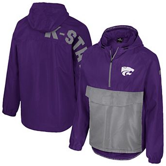 Men's Colosseum Purple Kansas State Wildcats Reloaded Anorak Half-Zip Jacket