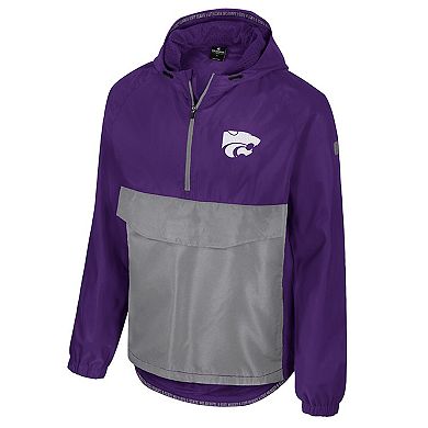 Men's Colosseum Purple Kansas State Wildcats Reloaded Anorak Half-Zip Jacket