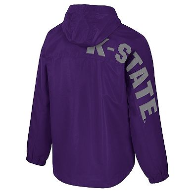 Men's Colosseum Purple Kansas State Wildcats Reloaded Anorak Half-Zip Jacket