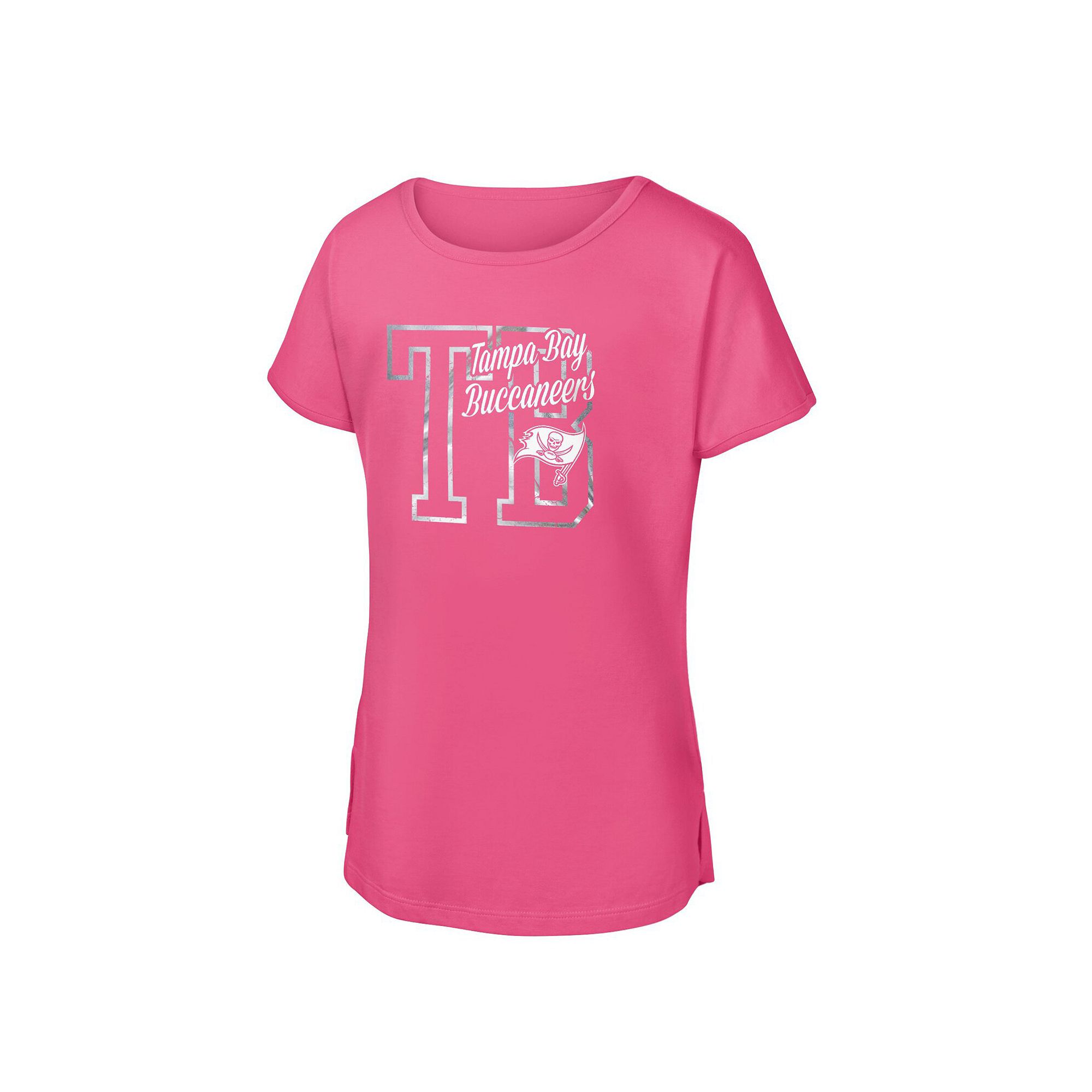 Girls Youth Pink Tampa Bay Buccaneers Signal Caller Dolman T-Shirt, Girls,