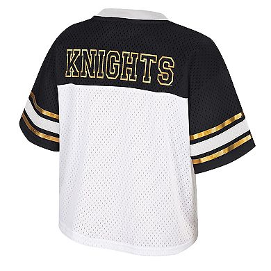 Women's Colosseum White UCF Knights Treasure Cropped Football Jersey