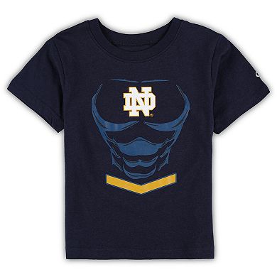 Toddler Champion Navy Notre Dame Fighting Irish Super Hero T-Shirt