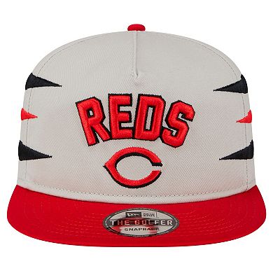 Men's New Era Cream Cincinnati Reds Iron Golfer Snapback Hat