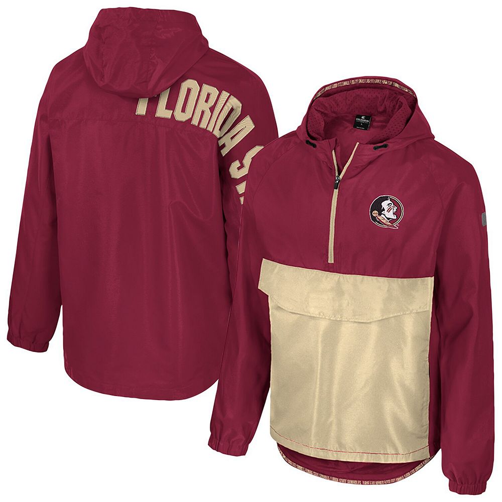 Men's Colosseum Garnet Florida State Seminoles Reloaded Anorak Half-Zip ...