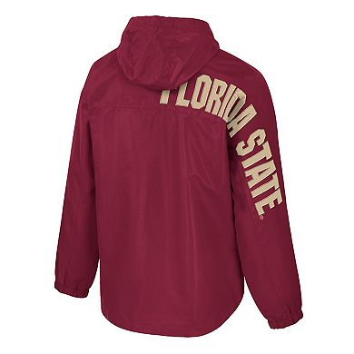 Men's Colosseum Garnet Florida State Seminoles Reloaded Anorak Half-Zip Jacket