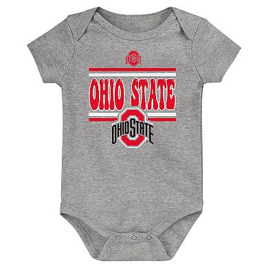 Infant Ohio State Buckeyes Sunday Comics 3-Pack Bodysuit Set