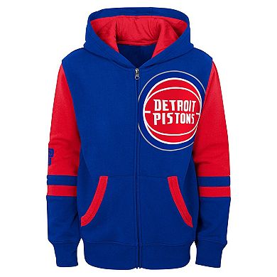 Preschool Blue Detroit Pistons Straight To The League Full-Zip Hoodie