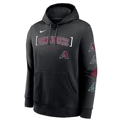 Men's Nike Black Arizona Diamondbacks Club Stack Pullover Hoodie