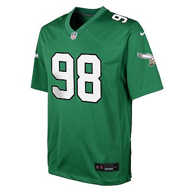 Youth Nike Jalen Carter Kelly Green Philadelphia Eagles Alternate Player Game Jersey