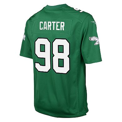 Youth Nike Jalen Carter Kelly Green Philadelphia Eagles Alternate Player Game Jersey
