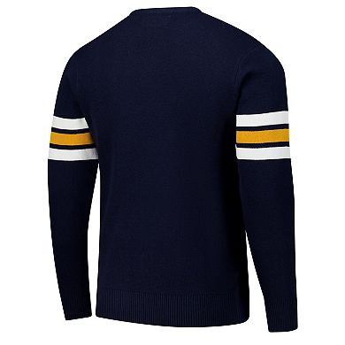 Unisex Uscape Apparel Navy Michigan Wolverines Renew Knit Vintage Pullover Sweater