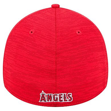 Men's New Era Red Los Angeles Angels Tech 39THIRTY Flex Hat