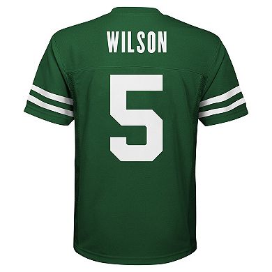 Youth Garrett Wilson Legacy Green New York Jets Replica Player Jersey