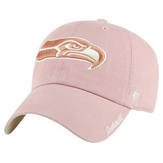 Women's '47 Pink Seattle Seahawks Ballpark Cheer Dusty Rose Clean Up Adjustable Hat