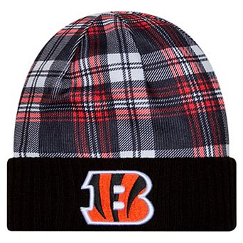 Men's New Era Black Cincinnati Bengals Sideline Statement Cuffed Knit Hat