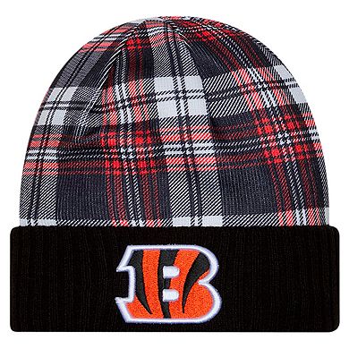 Men's New Era Black Cincinnati Bengals Sideline Statement Cuffed Knit Hat