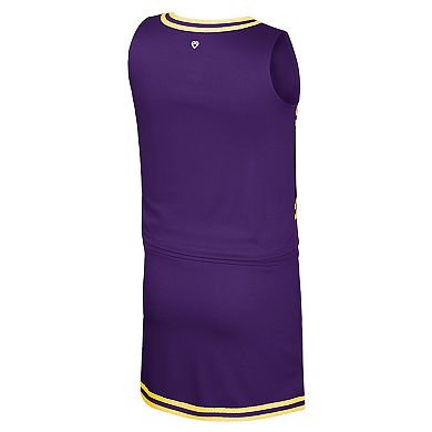 Girls Youth Colosseum Purple LSU Tigers Cheerleader Top & Skirt Set
