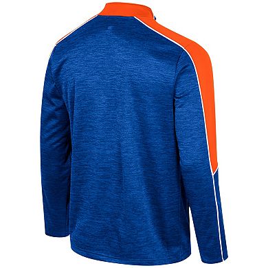 Men's Colosseum Royal Florida Gators Marled Half-Zip Jacket