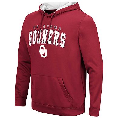 Men's Colosseum Crimson Oklahoma Sooners Resistance Pullover Hoodie
