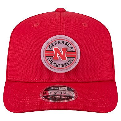 Men's New Era Scarlet Nebraska Huskers Patched 9SEVENTY Stretch-Snap Adjustable Hat