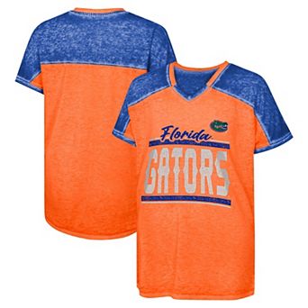 Girls Youth Royal Florida Gators Up for Anything Colorblock Dolman V-Neck T-Shirt