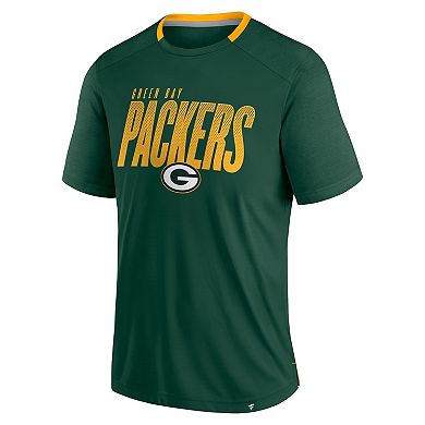 Men's Fanatics Green Green Bay Packers Defender Fade Slant T-Shirt