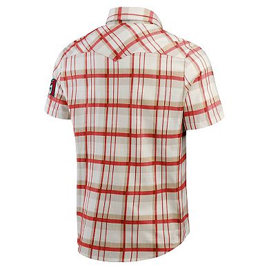 Men's Darius Rucker Collection by Fanatics Red Arizona Diamondbacks Plaid Full-Snap Shirt