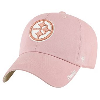 Women's '47 Pink Pittsburgh Steelers Ballpark Cheer Dusty Rose Clean Up Adjustable Hat