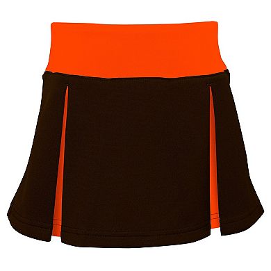 Girls Toddler Brown Cleveland Browns Spirit Cheer Two-Piece Cheerleader Set with Bloomers