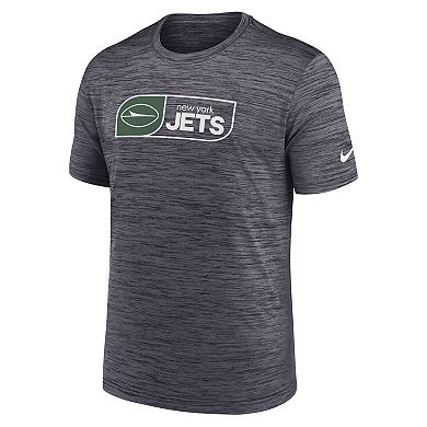 Men's Nike Black New York Jets Big & Tall Velocity Jock Tag Performance T-Shirt