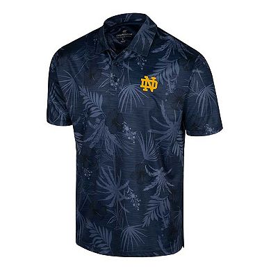 Men's Colosseum Navy Notre Dame Fighting Irish Big & Tall Palms Polo
