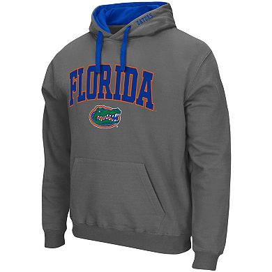 Men's Colosseum Charcoal Florida Gators Big & Tall Arch & Logo 2.0 Pullover Hoodie
