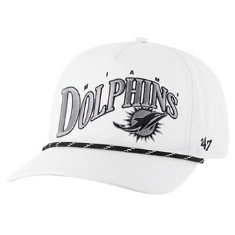 Men's '47 White Miami Dolphins Wave Speckle Hitch Rope Adjustable Hat