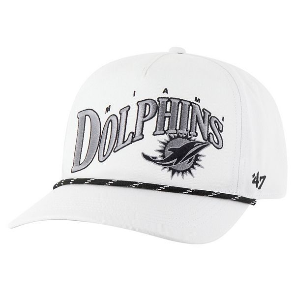 Men's '47 White Miami Dolphins Wave Speckle Hitch Rope Adjustable Hat