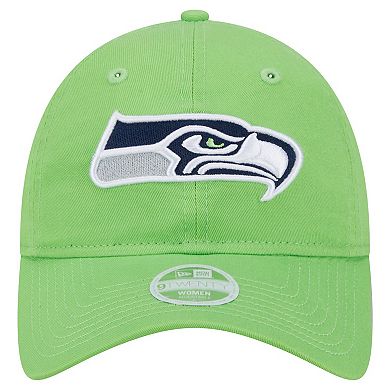 Women's New Era Neon Green Seattle Seahawks Main Core Classic 2.0 9TWENTY Adjustable Hat