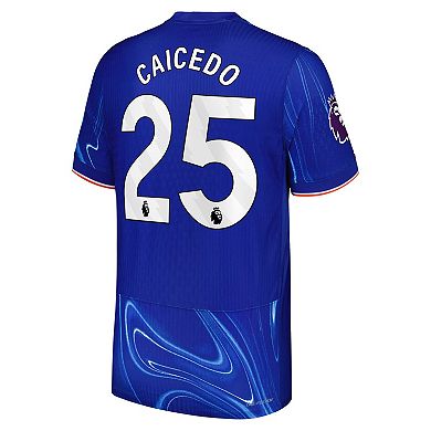 Men's Nike Moisés Caicedo Blue Chelsea 2024/25 Home Authentic Player Jersey
