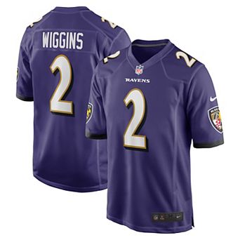 Men's Nike Nate Wiggins Purple Baltimore Ravens 2024 NFL Draft First Round Pick Player Game Jersey