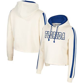 Women's Colosseum Cream Florida Gators Perfect Date Cropped Pullover Hoodie