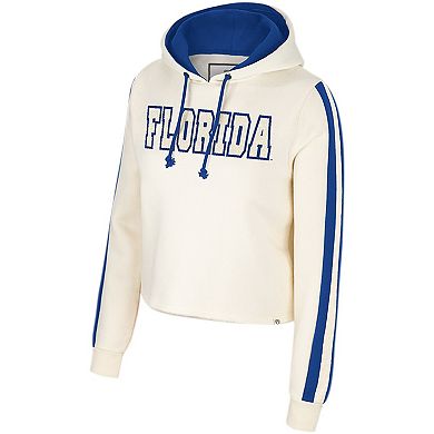 Women's Colosseum Cream Florida Gators Perfect Date Cropped Pullover Hoodie