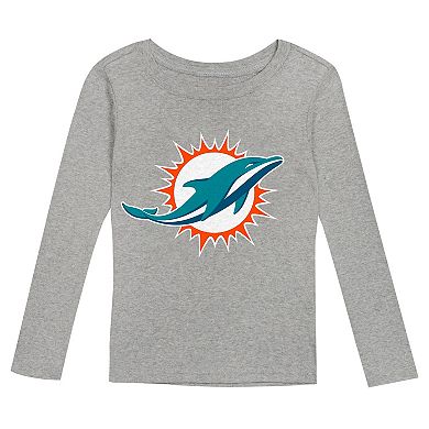 Youth Miami Dolphins Long Sleeve T-Shirt and Pants Sleep Set