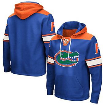 Men's Colosseum Royal Florida Gators Big & Tall Hockey Lace-Up Pullover Hoodie