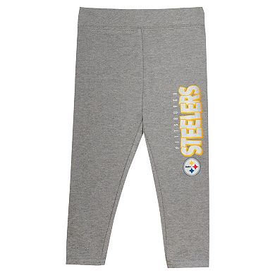 Toddler Pittsburgh Steelers Club House Long Sleeve Hoodie Top and Leggings Two-Piece Set