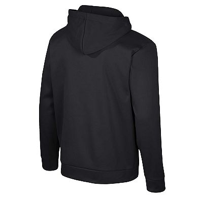 Men's Colosseum Black Oklahoma Sooners Quarter-Zip Hoodie