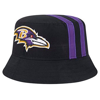 Men's New Era Black Baltimore Ravens Helmet Bucket Hat