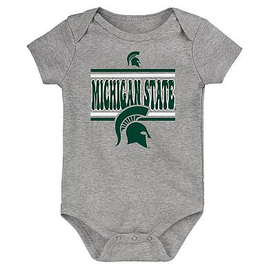 Newborn Green Michigan State Spartans Sunday Comics 3-Pack Bodysuit Set