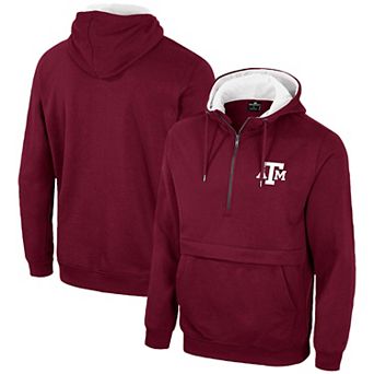 Men's Colosseum Maroon Texas A&M Aggies Half-Zip Hoodie