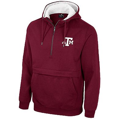 Men's Colosseum Maroon Texas A&M Aggies Half-Zip Hoodie
