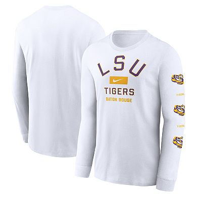 Men's Nike White LSU Tigers Primetime Classic Location Long Sleeve T-Shirt