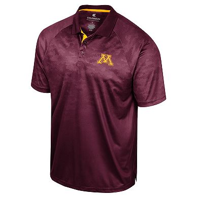 Men's Colosseum Maroon Minnesota Golden Gophers Honeycomb Raglan Polo